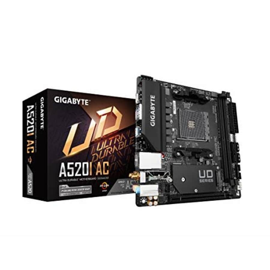 Gigabyte A520I AC (AMD Ryzen AM4/Mini-ITX/Direct 6 Phases Digital PWM with 55A DrMOS/Gaming GbE for $112 Gigabyte A520I AC (AMD Ryzen AM4/Mini-ITX/Direct 6 Phases Digital PWM with 55A DrMOS/Gaming GbE for $112