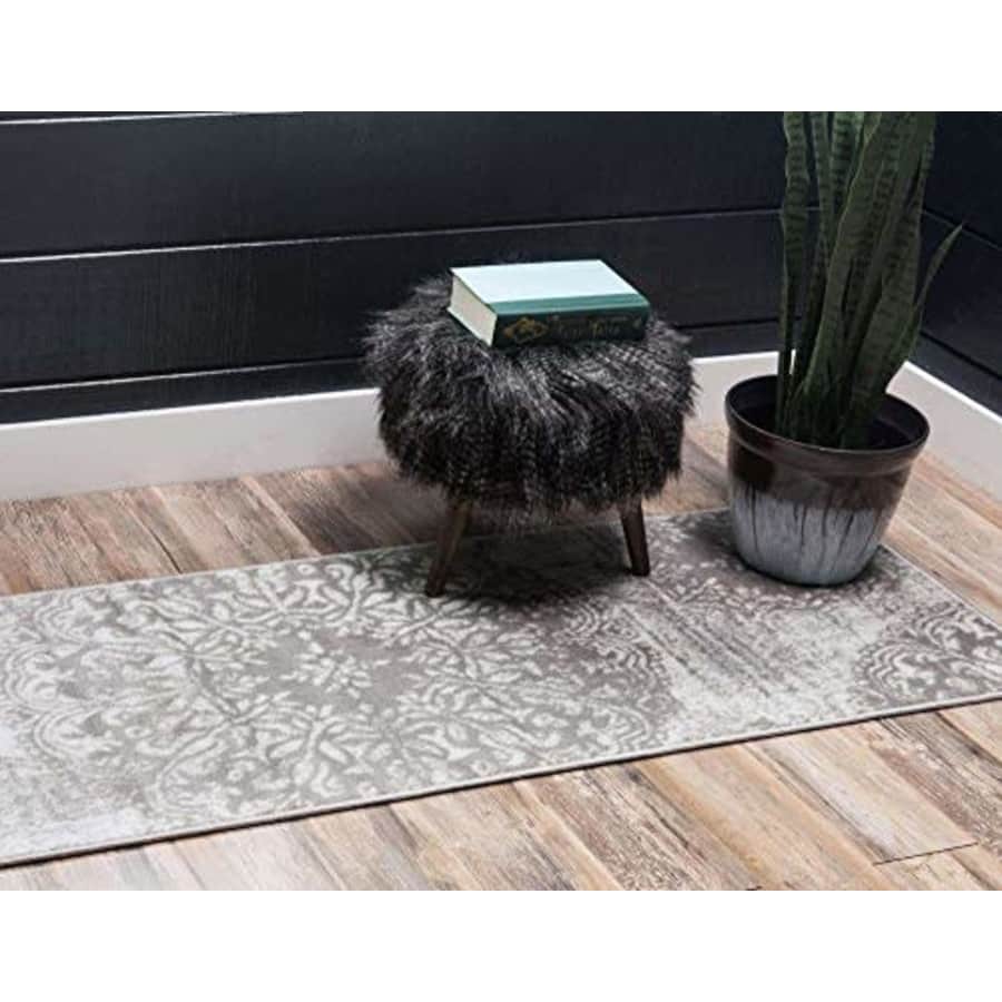 Unique Loom Sofia Traditional Area Rug, 2' 0 x 9' 10, Light Gray for $59