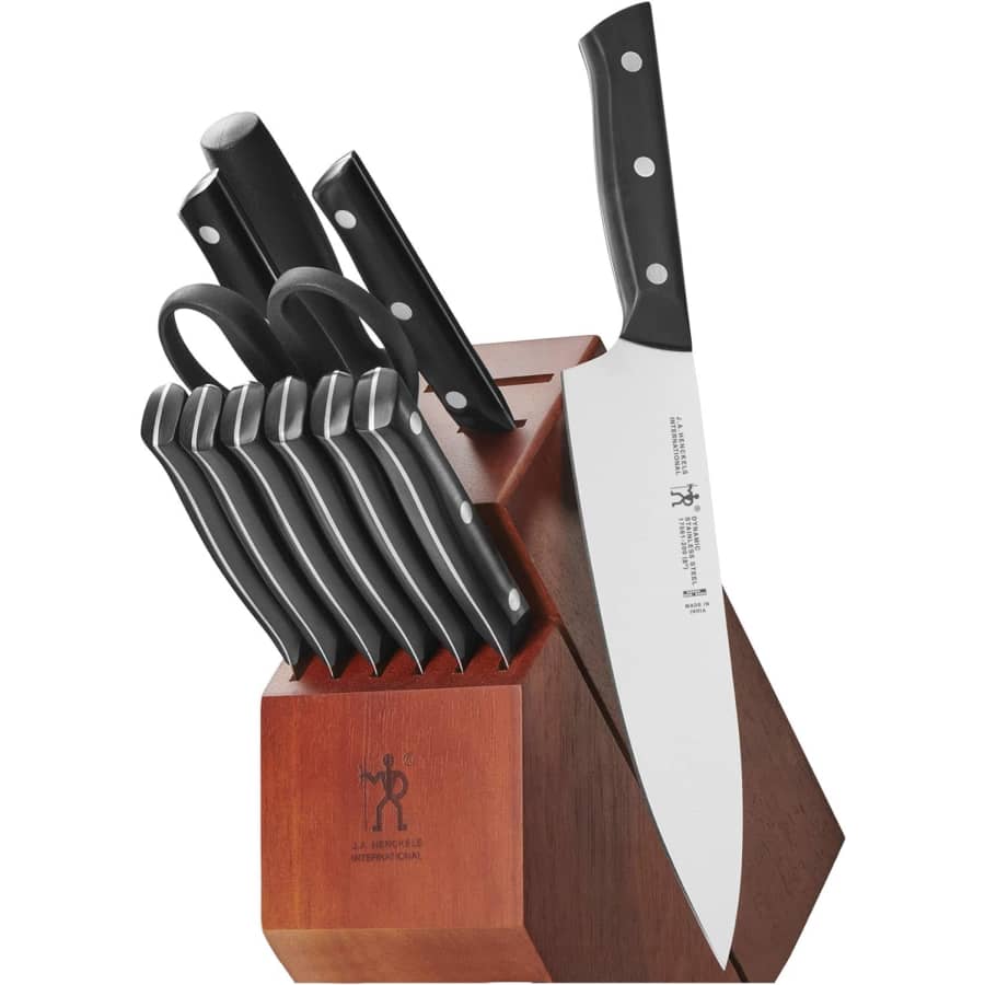 J.A. Henckels Dynamic 12-Piece Cutlery Set w/ Cherry Wood Block for $60 J.A. Henckels Dynamic 12-Piece Cutlery Set w/ Cherry Wood Block for $60