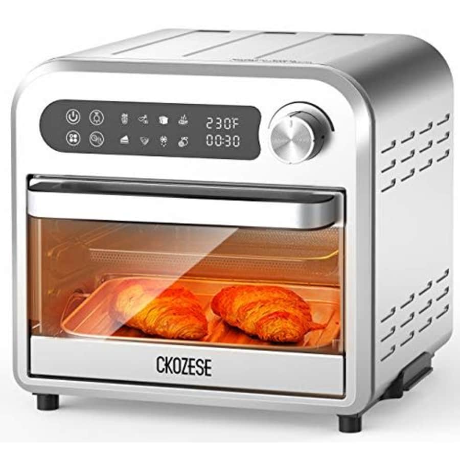 KBS 8-In-1 Small Stainless Steel Digital Toaster Oven Air Fryer, Dehydrator/Bake/Broil/Roast Function, for $146 KBS 8-In-1 Small Stainless Steel Digital Toaster Oven Air Fryer, Dehydrator/Bake/Broil/Roast Function, for $146