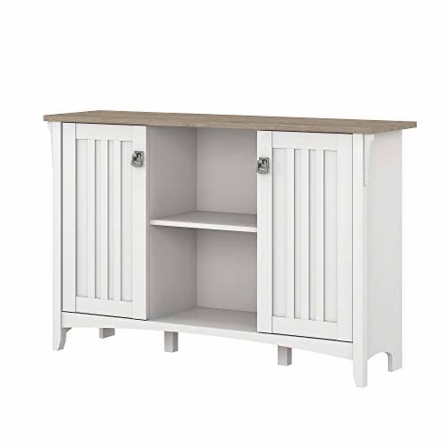 Bush Furniture Salinas Storage Cabinet with Doors and Shelves | Modern Farmhouse Accent Chest for for $171 Bush Furniture Salinas Storage Cabinet with Doors and Shelves | Modern Farmhouse Accent Chest for for $171