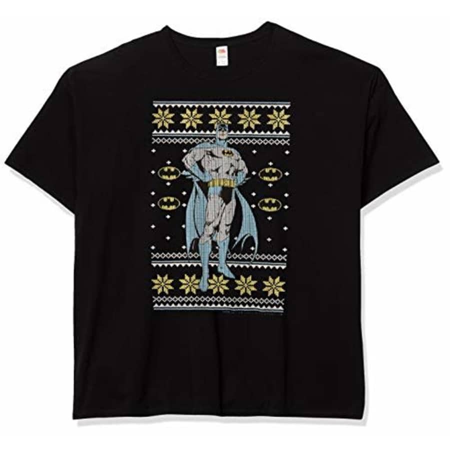 DC Comics Men's Bat Pose Sweater T-Shirt, Black, X-Large for $20