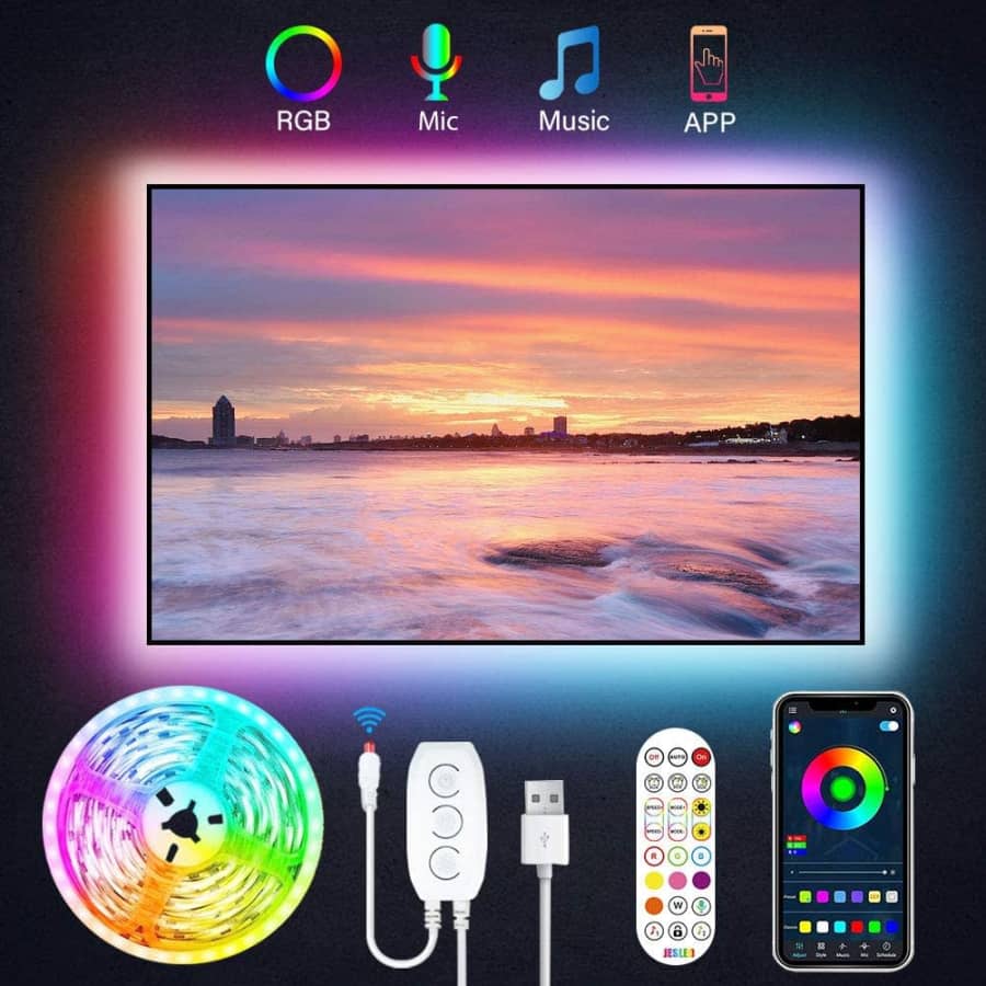 JesLED 9.8-Foot TV Backlight LED Strip Lights for $6 JesLED 9.8-Foot TV Backlight LED Strip Lights for $6