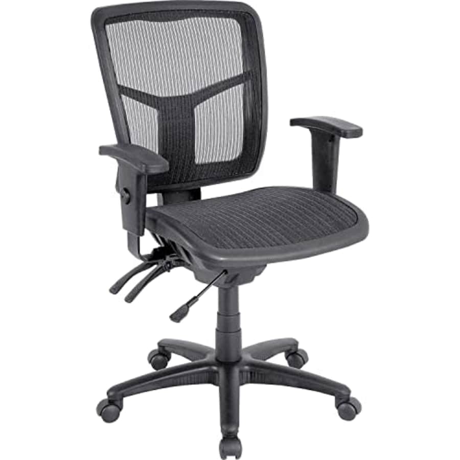 Lorell Mid-Back Swivel Mesh Chair, Black for $199