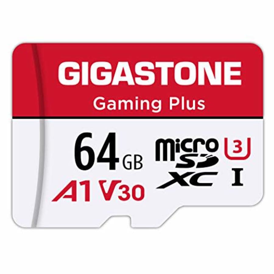 Gigastone 64GB Micro SD Card, Gaming Plus, R/W 90/35MB/s, 4K Video Recording, Micro SDXC UHS-I A1 for $13 Gigastone 64GB Micro SD Card, Gaming Plus, R/W 90/35MB/s, 4K Video Recording, Micro SDXC UHS-I A1 for $13