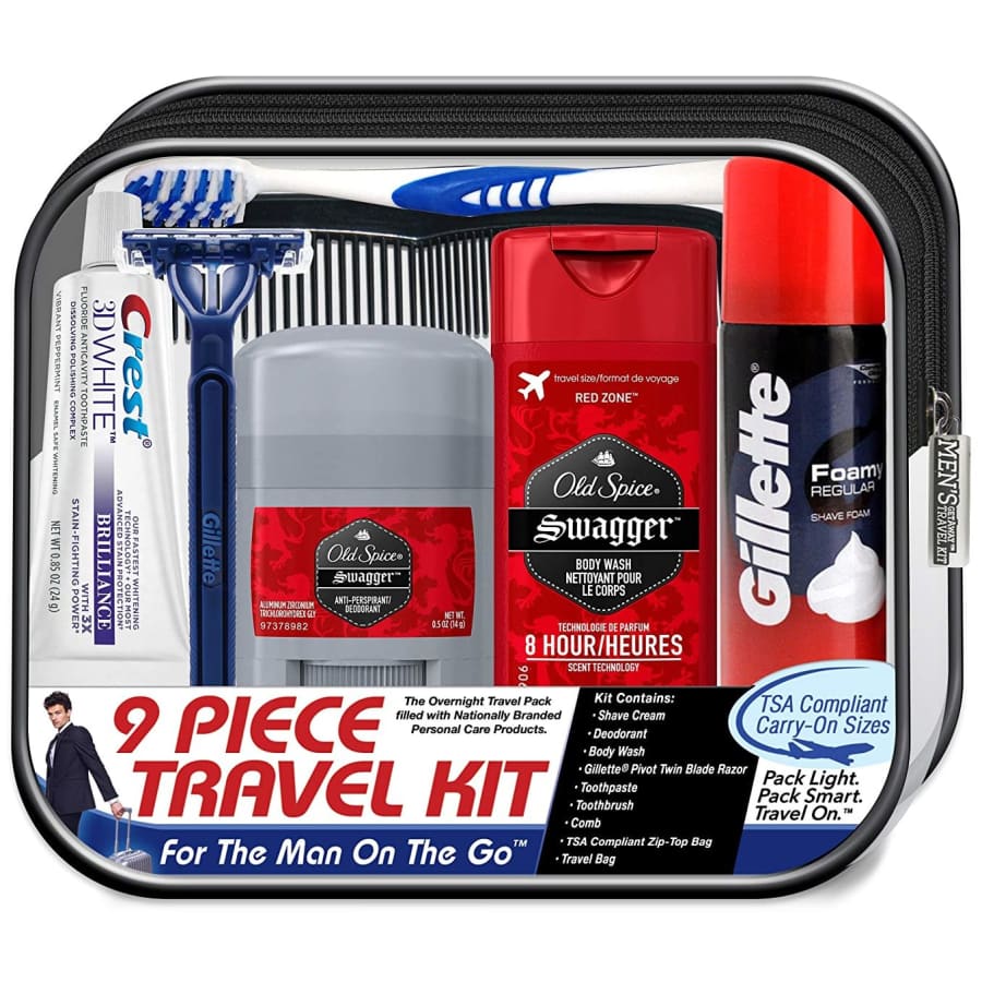 Convenience Kits Men's 9-Piece Grooming Set for $21