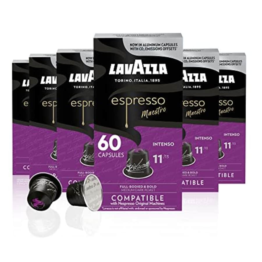 Lavazza Espresso Intenso Medium Dark Roast Arabica & Robusta Aluminum Capsules Compatible with for $16 Lavazza Espresso Intenso Medium Dark Roast Arabica & Robusta Aluminum Capsules Compatible with for $16