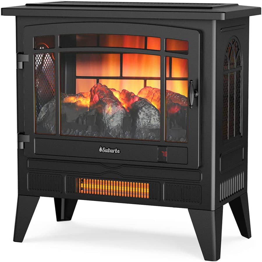 Turbro Suburbs Electric Fireplace Infrared Heater for $200