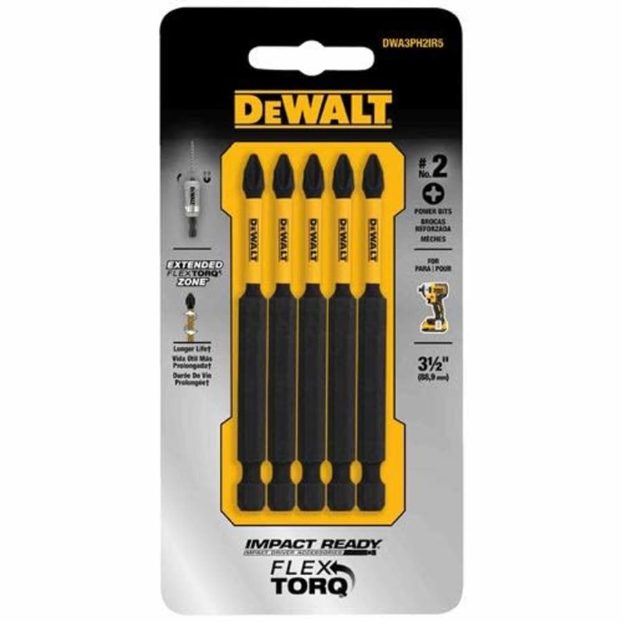 DeWalt Impact Ready Phillips #2 5-Piece Screwdriver Bit for $15