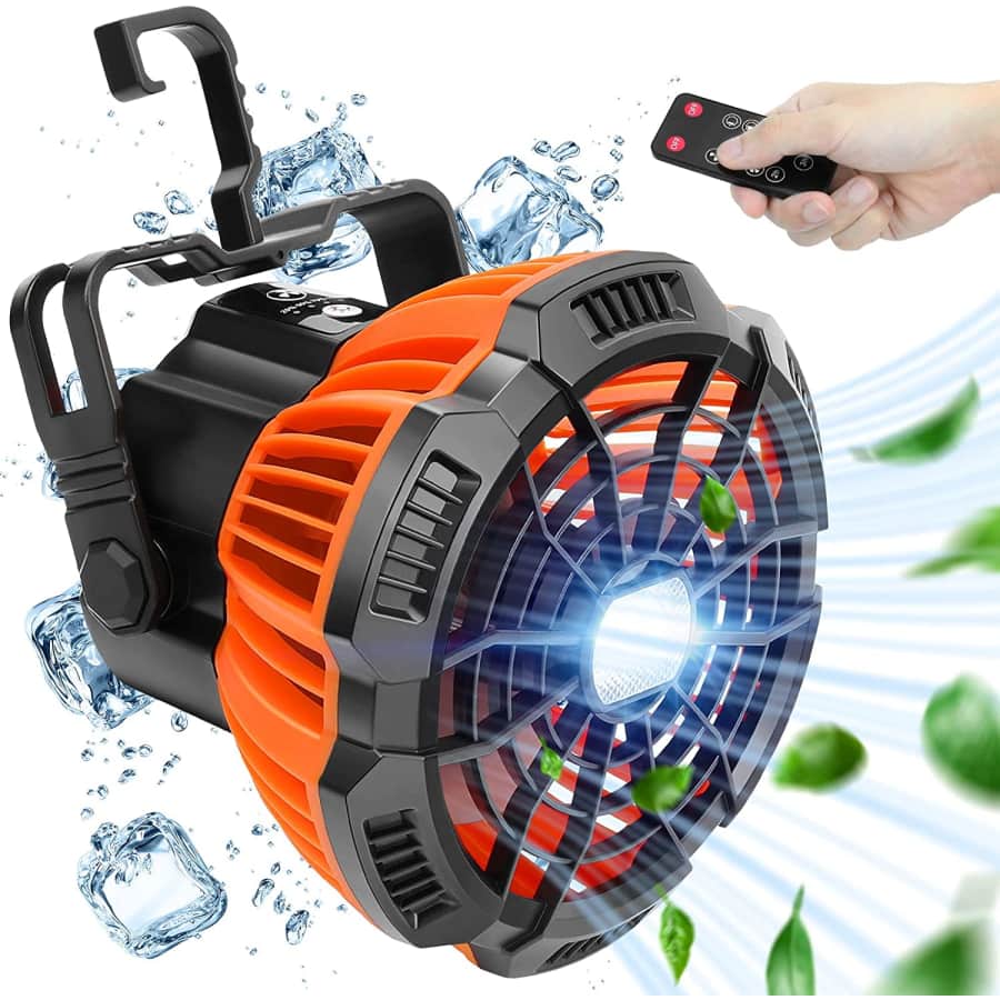 Craftersmark Camping Fan with LED Light for $19