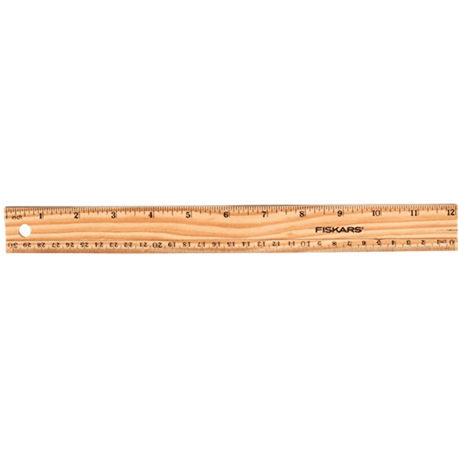 Fiskars 12" Wooden Ruler for $6 Fiskars 12" Wooden Ruler for $6
