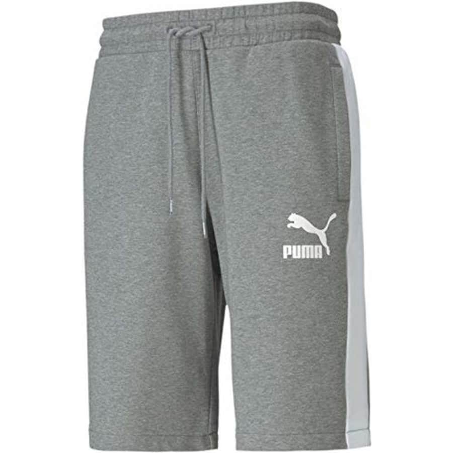 PUMA Men's Iconic T7 Shorts 10", Medium Gray Heather, M for $23 PUMA Men's Iconic T7 Shorts 10", Medium Gray Heather, M for $23