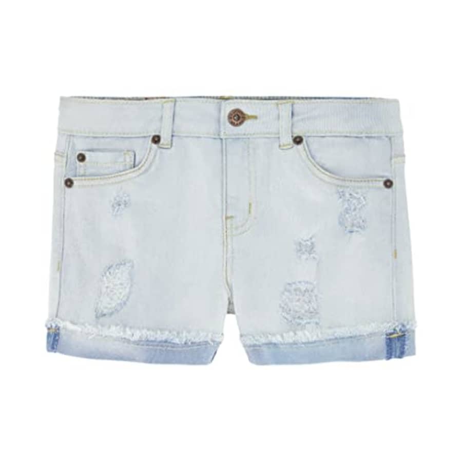 Lucky Brand Girls' Big 5-Pocket Cuffed Stretch Denim Shorts, Ronnie Bella wash, 14 for $14