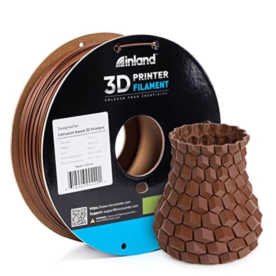 Inland PLA 3D Printer Filament 1.75mm - Dimensional Accuracy +/- 0.03mm - 1kg Cardboard Spool (2.2 for $23 Inland PLA 3D Printer Filament 1.75mm - Dimensional Accuracy +/- 0.03mm - 1kg Cardboard Spool (2.2 for $23