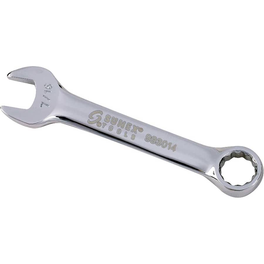 Sunex 7/16" Fully Polished Stubby Combination Wrench for $4