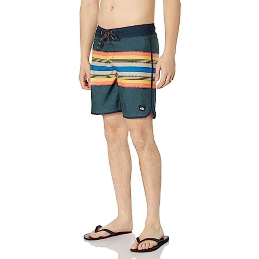 Quiksilver Men's Standard Everyday Scallop 19 Boardshort Swim Trunk, Navy Blazer, 40 for $41