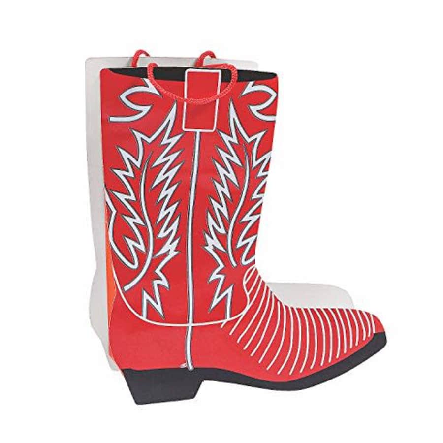 Fun Express Red Cowboy Boot Shaped Treat Bags - Set of 8 - Cowboy and Western Party Supplies for $15 Fun Express Red Cowboy Boot Shaped Treat Bags - Set of 8 - Cowboy and Western Party Supplies for $15