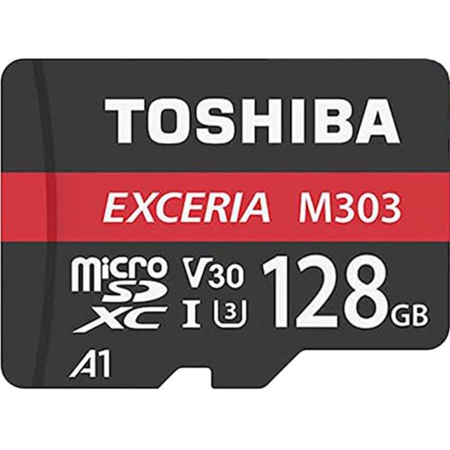 Toshiba 128GB 128G EXCERIA M303 with SD Adapter microSDXC UHS-I U3 Card 4K Class10 V30 A1 microSD for $106