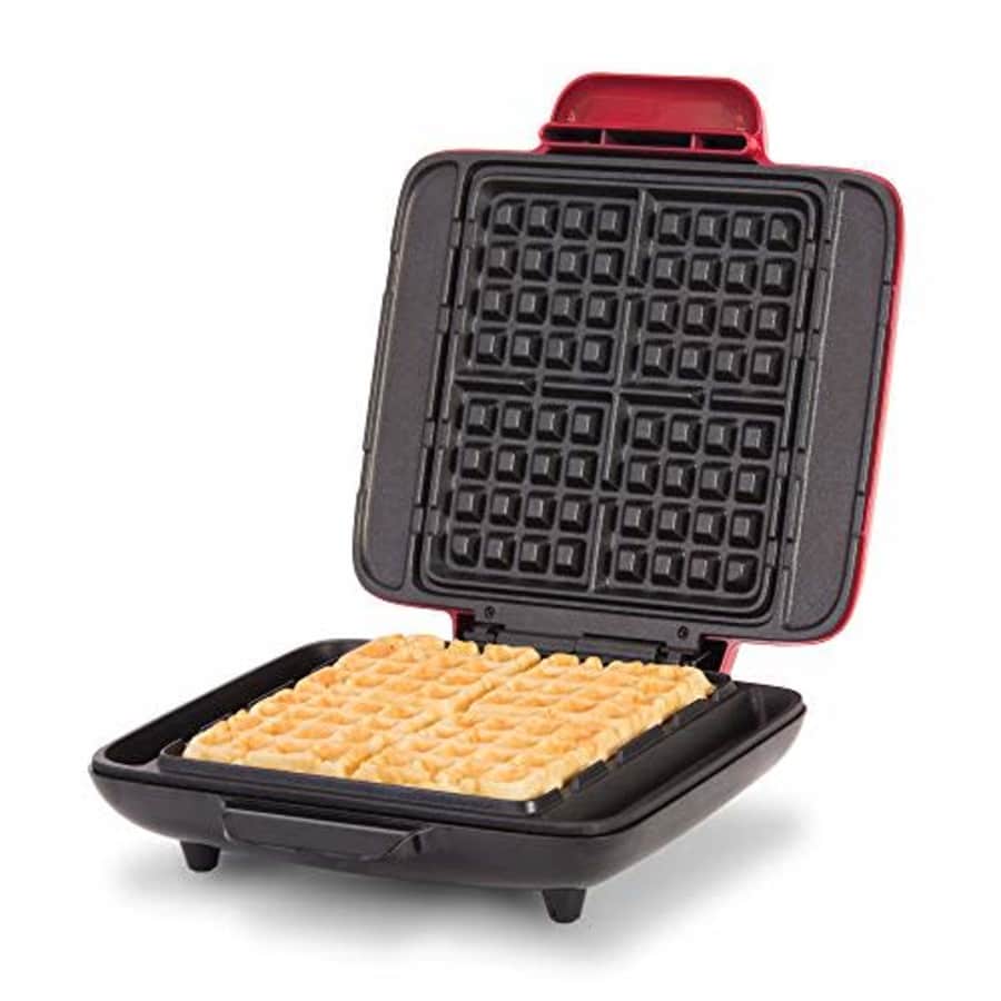 Dash DNMWM455RD NO- DRIP waffle maker, 1200 Watt, Red for $46 Dash DNMWM455RD NO- DRIP waffle maker, 1200 Watt, Red for $46