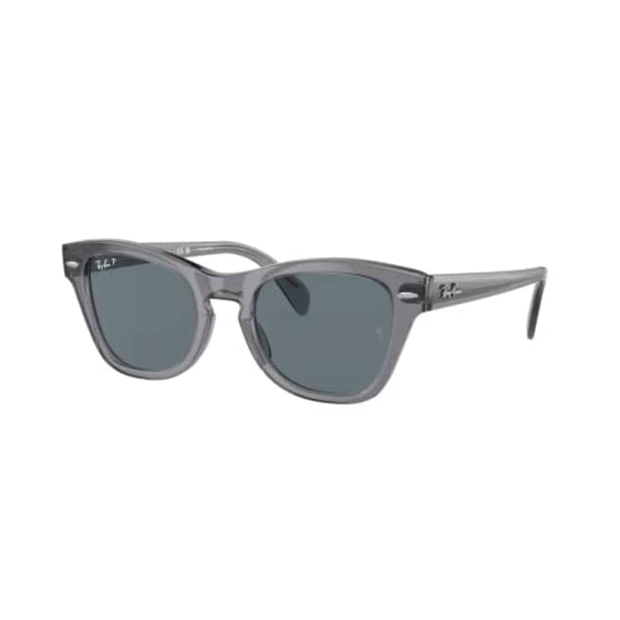 Ray-Ban RB7070SF 66413R 53MM Transparent Grey/Crystal Lens Dark Blue Polarized Square Asian Fit Low for $135