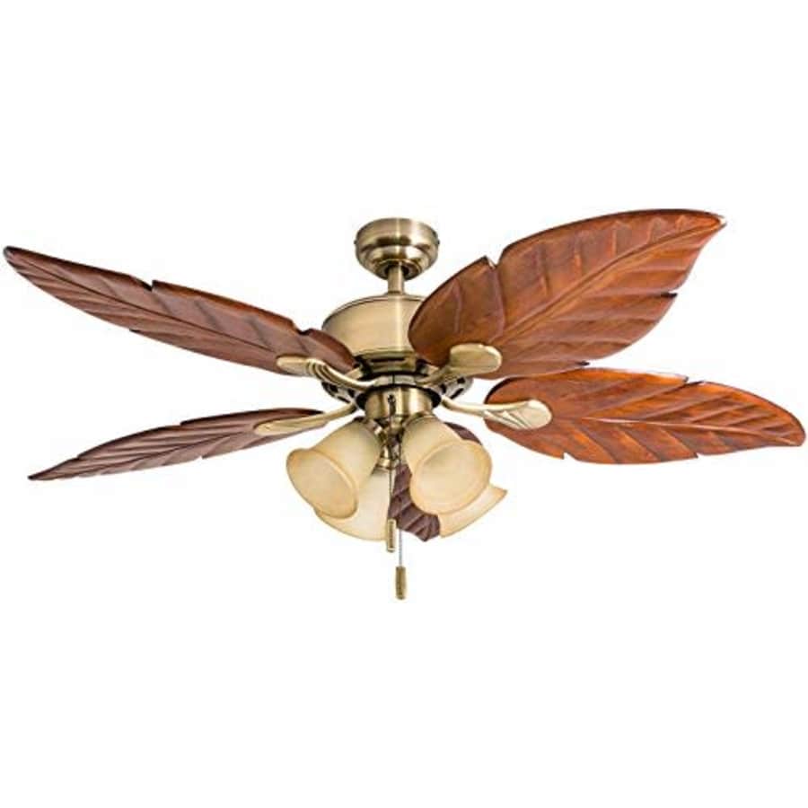 Honeywell Ceiling Fans 50504-01 Royal Palm Ceiling Fan, 52", Aged Brass for $151 Honeywell Ceiling Fans 50504-01 Royal Palm Ceiling Fan, 52", Aged Brass for $151
