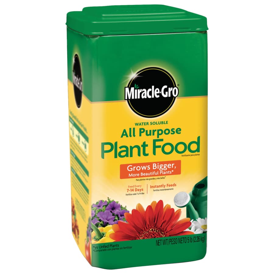 Miracle-Gro Water Soluble All Purpose Plant Food 5-lbs. for $10 Miracle-Gro Water Soluble All Purpose Plant Food 5-lbs. for $10