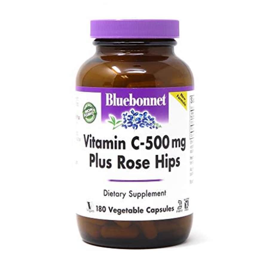 BlueBonnet Vitamin C 500 mg Plus Rosehips Vegetable Capsules, 180 Count for $23 BlueBonnet Vitamin C 500 mg Plus Rosehips Vegetable Capsules, 180 Count for $23