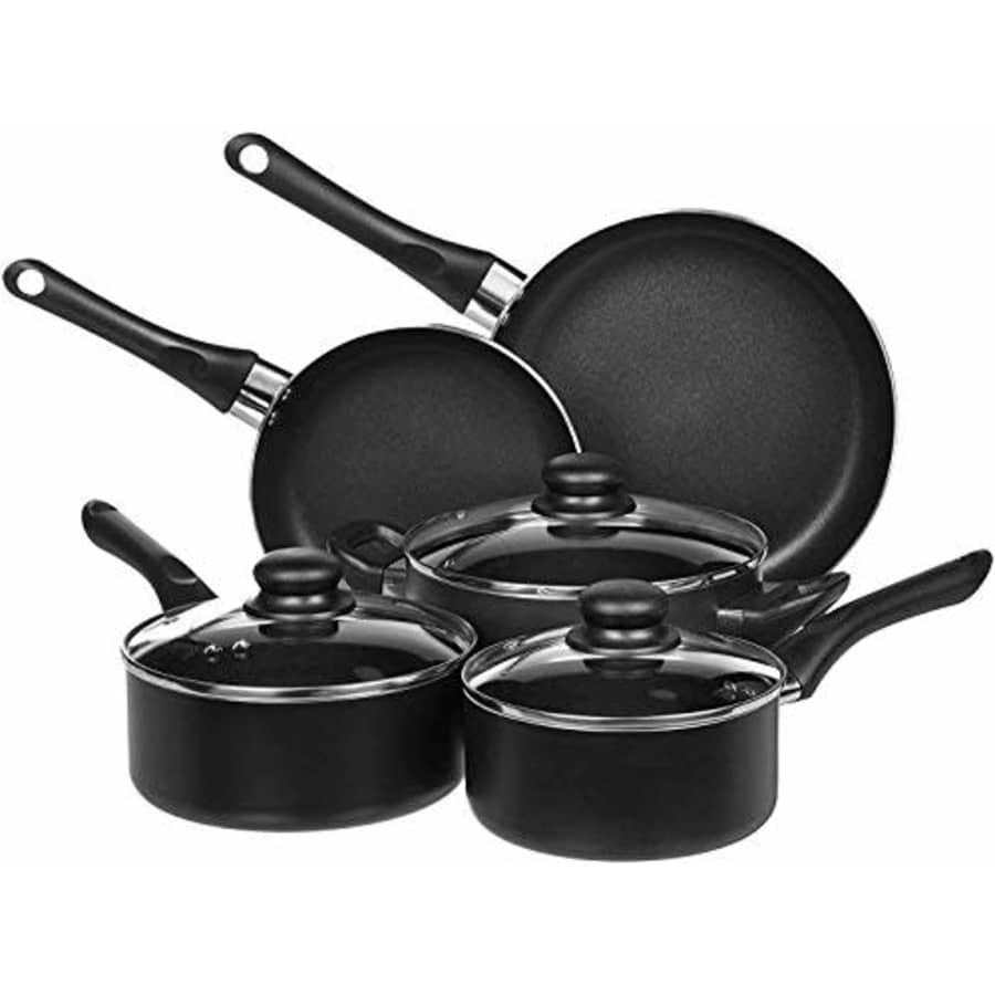 Amazon Basics 8-Piece Non-Stick Cookware Set for $35 Amazon Basics 8-Piece Non-Stick Cookware Set for $35