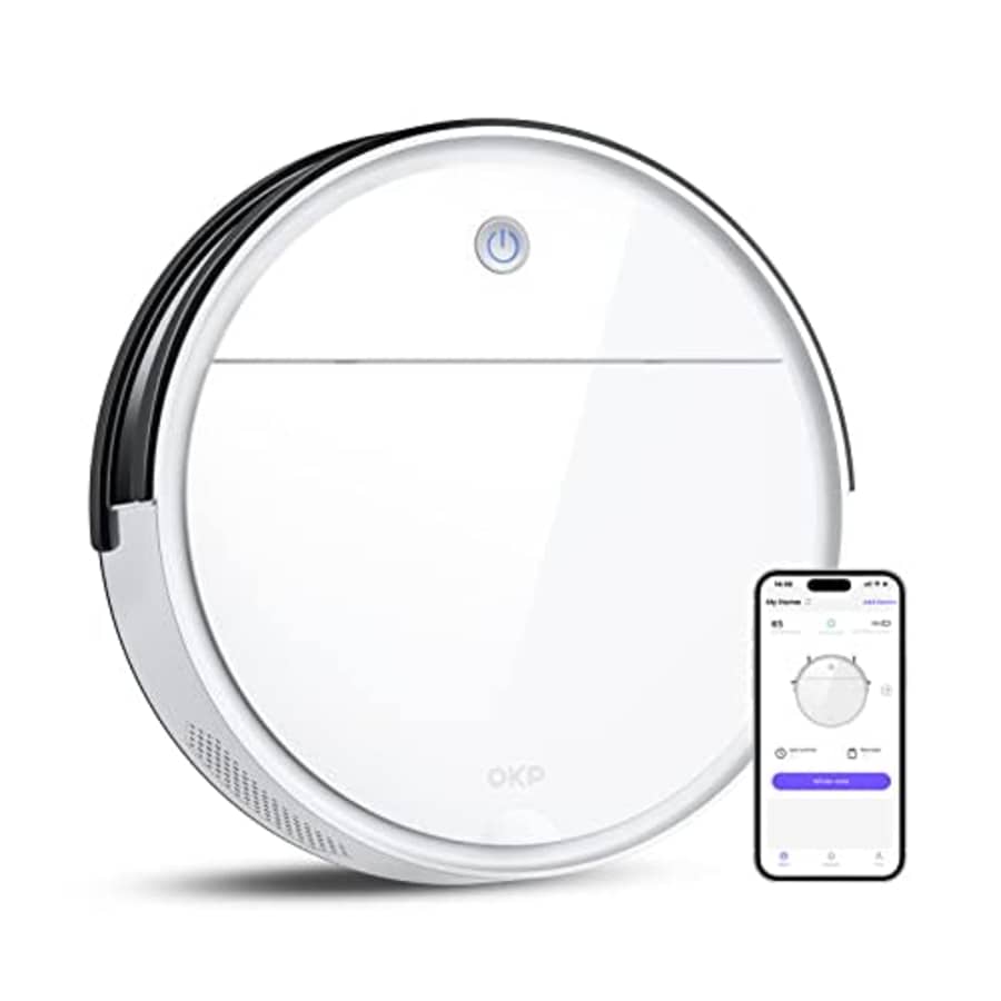 OKP Robotic Vacuum Cleaner, WiFi/App/Alexa, Robot Vacuum Cleaner with Schedule, Efficient for $100