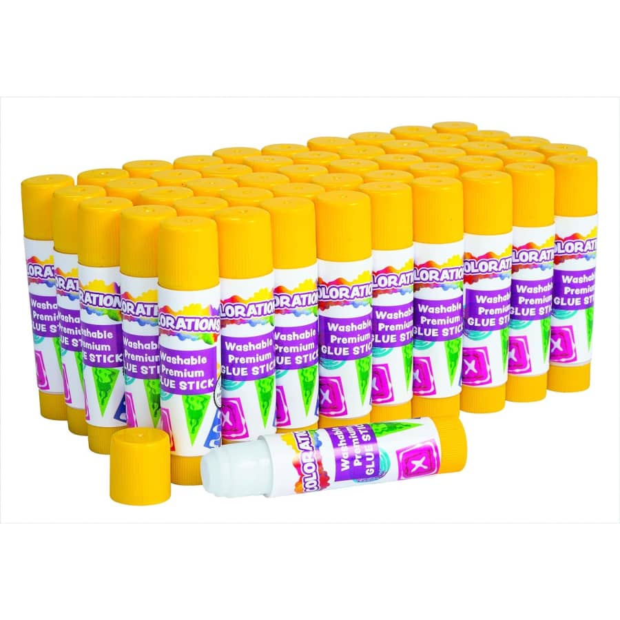 Colorations Washable Glue Sticks 50-Pack for $11