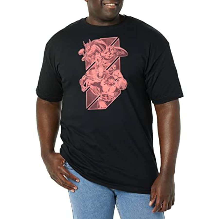 Marvel Big & Tall Classic Tonal Avengers Men's Tops Short Sleeve Tee Shirt, Black, X-Large for $8