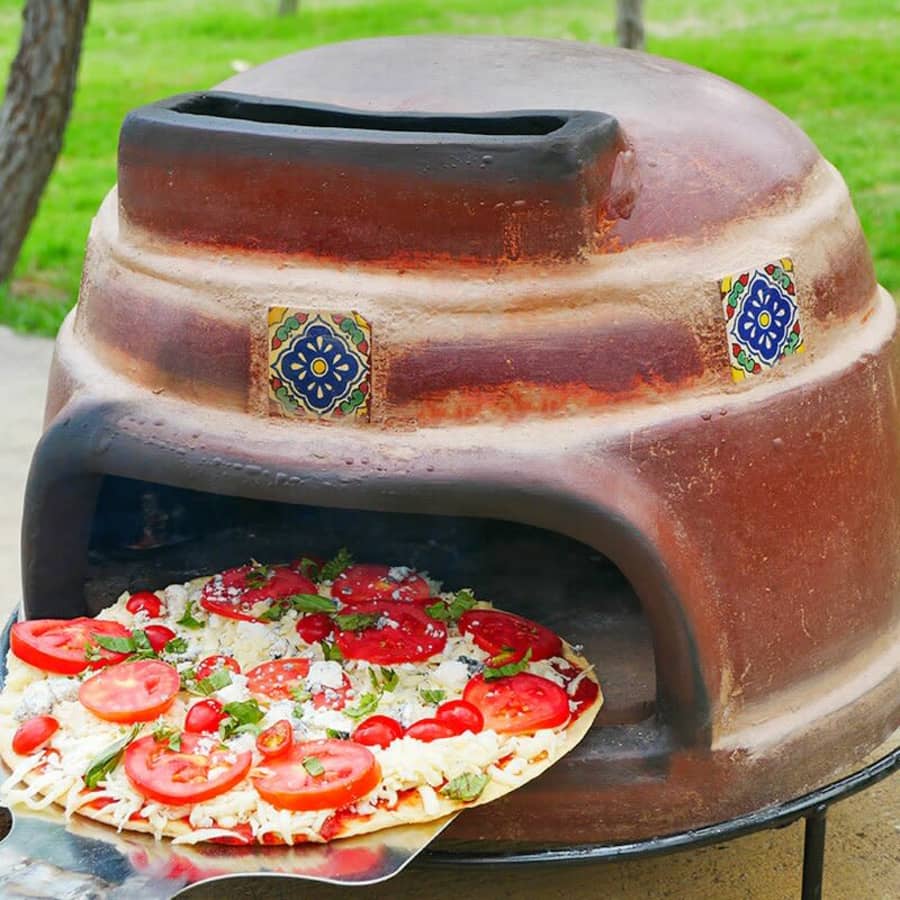 Ravenna Pottery Talavera 22" Wood-Burning Outdoor Pizza Oven for $159