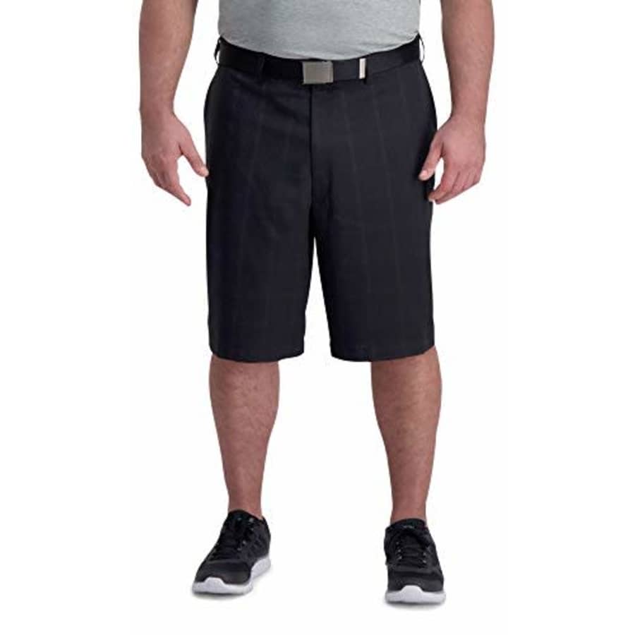 Haggar Men's Big & Tall Active Series Shorts, Black, 52 x for $37