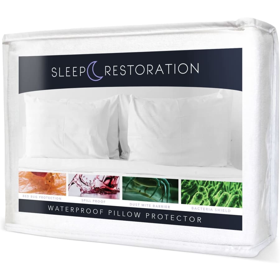 Sleep Restoration Hypoallergenic Waterproof Pillow Protector 2-Pack for $5