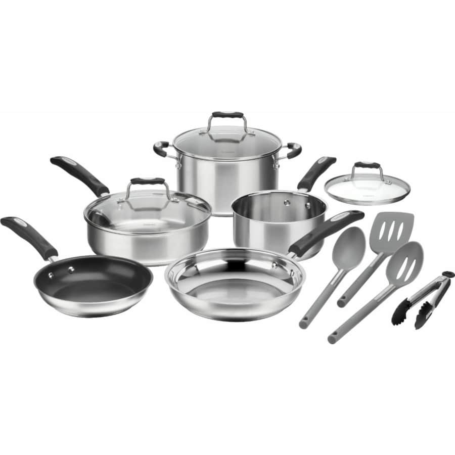 Cuisinart 12-Piece Stainless Steel Cookware Set for $90 Cuisinart 12-Piece Stainless Steel Cookware Set for $90