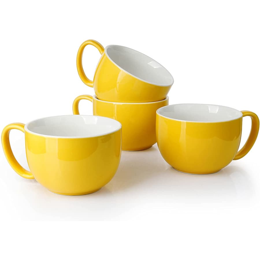 Sweese 22-Oz. Jumbo Porcelain Coffee Mug 4-Pack for $17