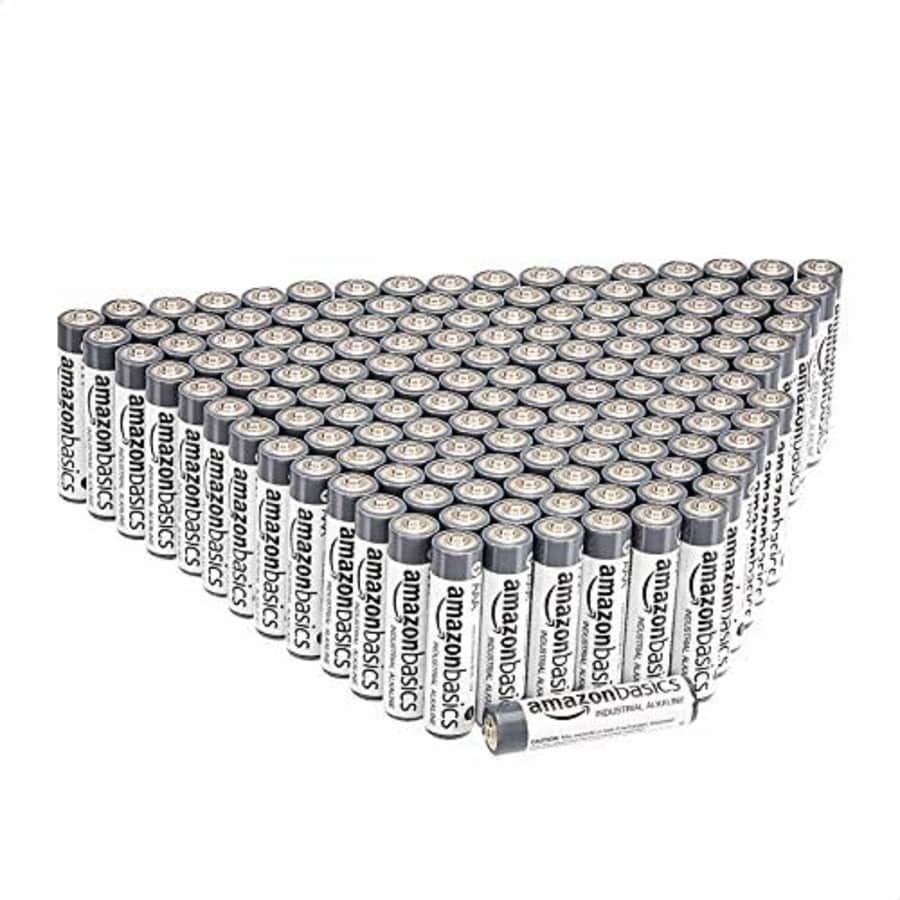 Amazon Basics 300 Pack AAA Industrial Alkaline Batteries, 5-Year Shelf Life, Easy to Open Value Pack for $46