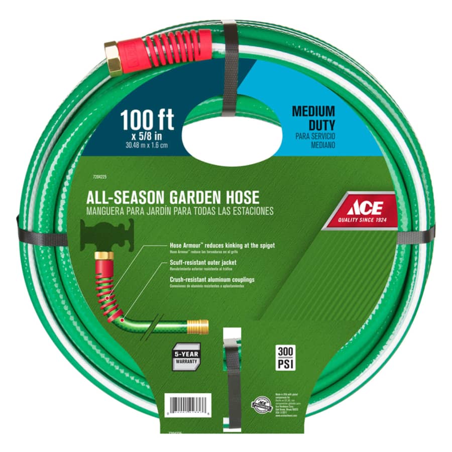 Ace 100' x 5/8" Medium-Duty All-Season Garden Hose for $23 for members Ace 100' x 5/8" Medium-Duty All-Season Garden Hose for $23 for members