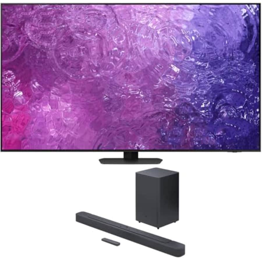 SAMSUNG QN75QN90CAFXZA 75 Inch Neo QLED Smart TV with 4K Upscaling and a JBL BAR-2-1-DEEP-BASS-MK2 for $1,948