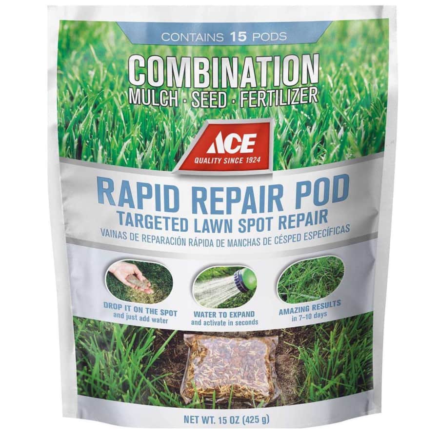 Ace Rapid Repair Pod Sun or Shade Targeted Lawn Spot Repair 15-oz. Bag for $15 Ace Rapid Repair Pod Sun or Shade Targeted Lawn Spot Repair 15-oz. Bag for $15