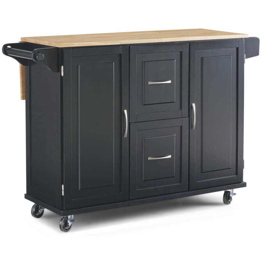 Home Styles Dolly Madison Drop-Leaf Kitchen Cart w/ Natural Wood Top for $284 Home Styles Dolly Madison Drop-Leaf Kitchen Cart w/ Natural Wood Top for $284