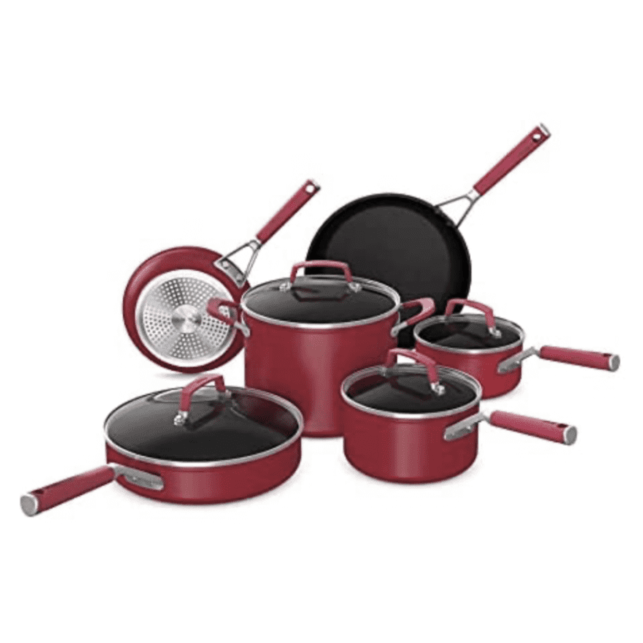 Ninja C29500 Foodi NeverStick Vivid 10-Piece Cookware Set with Lids, Nonstick, Durable & Oven Safe for $100 Ninja C29500 Foodi NeverStick Vivid 10-Piece Cookware Set with Lids, Nonstick, Durable & Oven Safe for $100