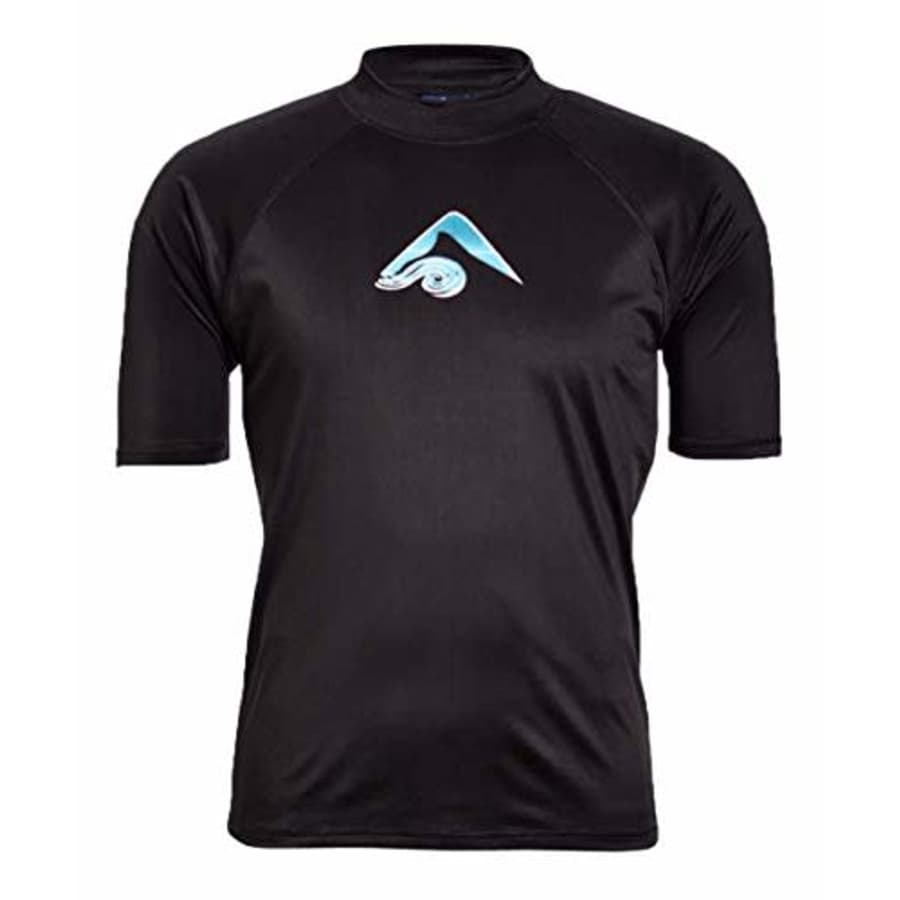 Kanu Surf Men's Mercury UPF 50+ Short Sleeve Sun Protective Rashguard Swim Shirt, Apollo Black, for $17 Kanu Surf Men's Mercury UPF 50+ Short Sleeve Sun Protective Rashguard Swim Shirt, Apollo Black, for $17