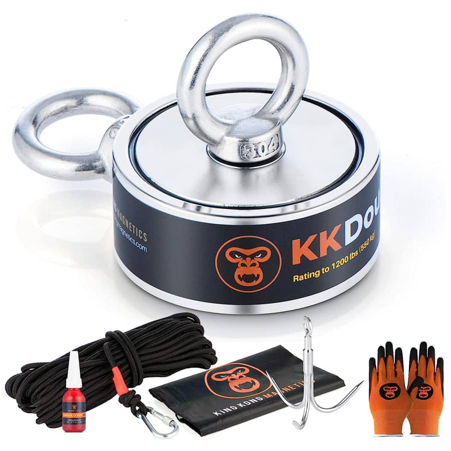 King Kong Magnetics 1200-lbs. Pulling Force Magnet Fishing Kit: $32 King Kong Magnetics 1200-lbs. Pulling Force Magnet Fishing Kit: $32
