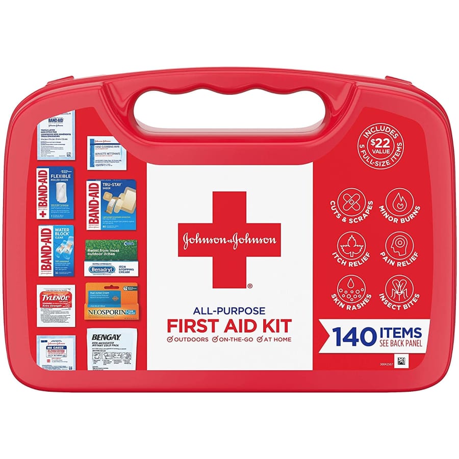 Johnson & Johnson 140-Piece All-Purpose First Aid Kit for $28