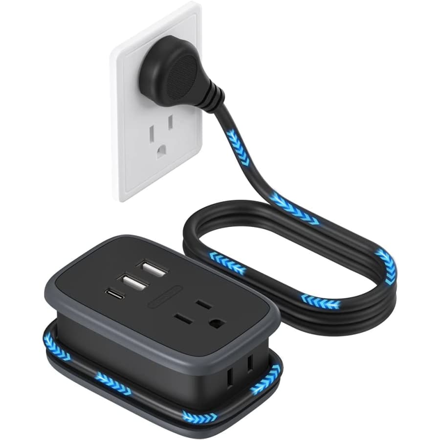Ntonpower 2-Outlet Travel Power Strip for $19