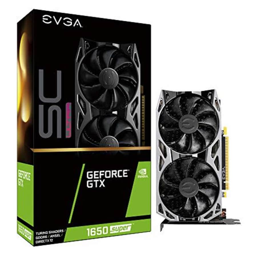 EVGA GeForce GTX 1650 Super SC Ultra Gaming, 4GB GDDR6, Dual Fan, Metal Backplate, 04G-P4-1357-KR for $199
