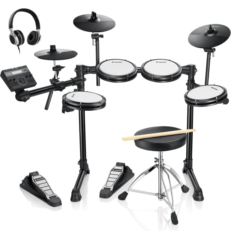 Donner 7-Piece Adults' Electric Drum Set for $160