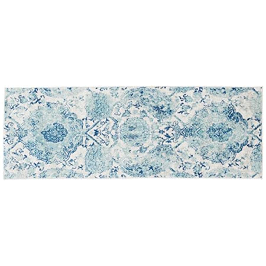 SAFAVIEH Madison Collection 2'3" x 6' Cream / Turquoise MAD600E Boho Chic Glam Paisley Non-Shedding for $33 SAFAVIEH Madison Collection 2'3" x 6' Cream / Turquoise MAD600E Boho Chic Glam Paisley Non-Shedding for $33