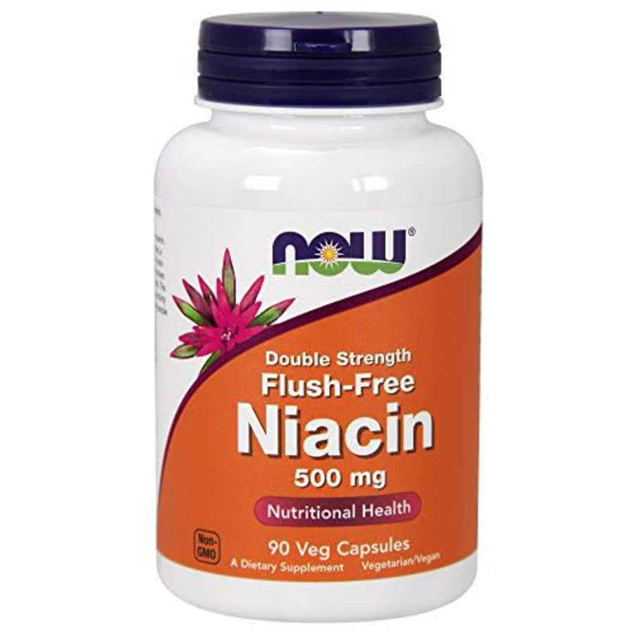 Now Foods NOW Supplements, Niacin (Vitamin B-3) 500 mg, Flush-Free, Double Strength, Nutritional Health, 90 for $14